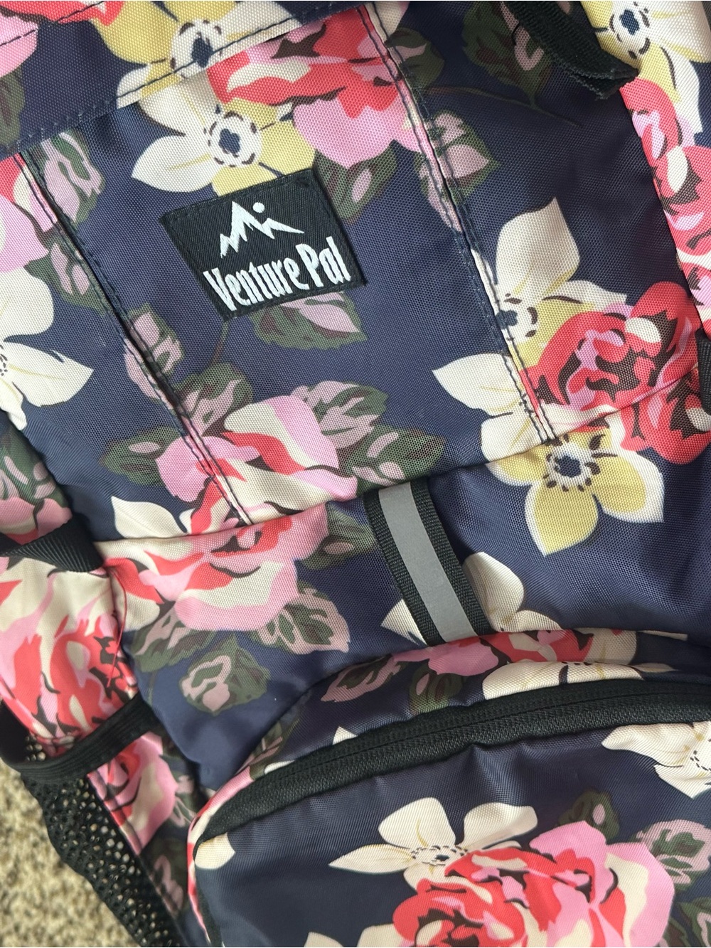 Venture Pal Floral Navy Hiking School Backpack